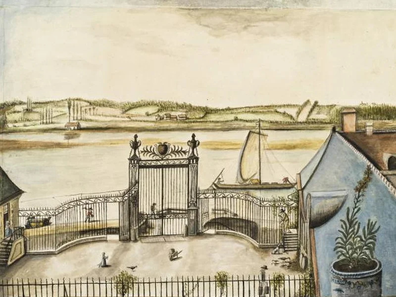 1771-Anne Marguerite Hyde de Neuville - Veduta della Loira dalla fabbrica di La Charité-sur-Loire